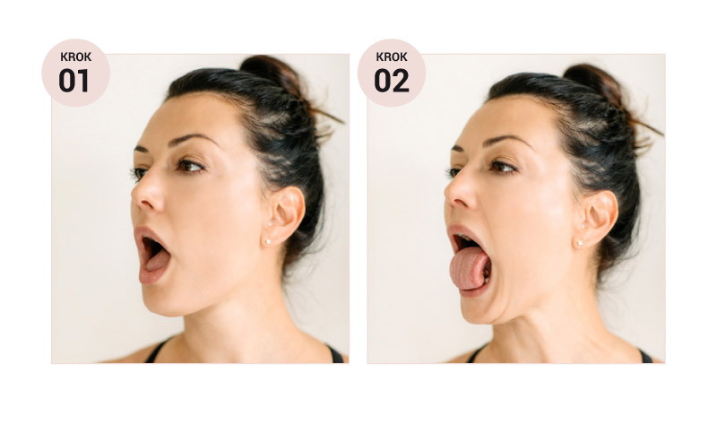 Joga piękna język w pozycji kobry — ćwiczenia na bruksizm
